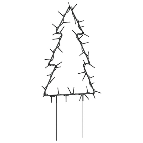 Kerstverlichting kerstboom 3 st met grondpinnen 50 LED's 30 cm - AllerleiShop