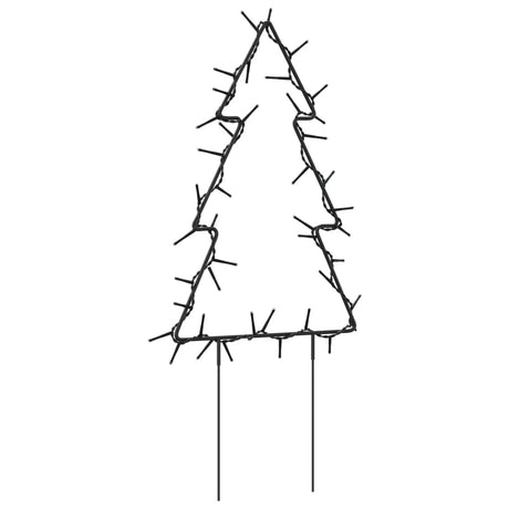 Kerstverlichting kerstboom 3 st met grondpinnen 50 LED's 30 cm - AllerleiShop