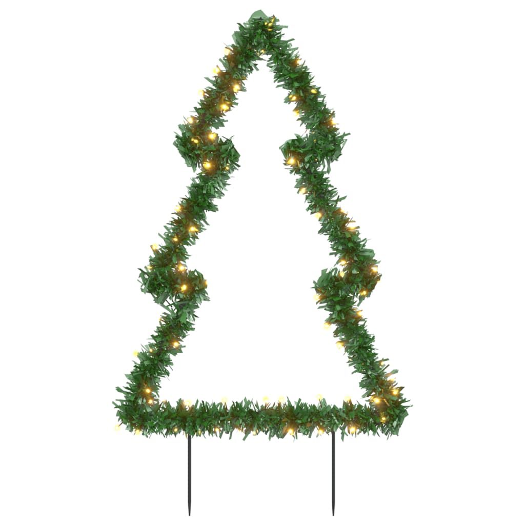 Kerstverlichting kerstboom met grondpinnen 80 LED's 60 cm - AllerleiShop