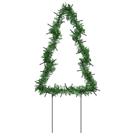 Kerstverlichting kerstboom 3 st met grondpinnen 50 LED's 30 cm - AllerleiShop