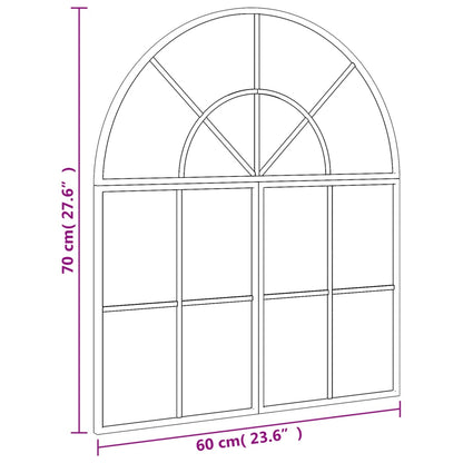 Wandspiegel boog 60x70 cm ijzer zwart - AllerleiShop