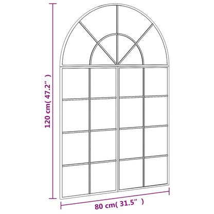 Wandspiegel boog 80x120 cm ijzer zwart - AllerleiShop