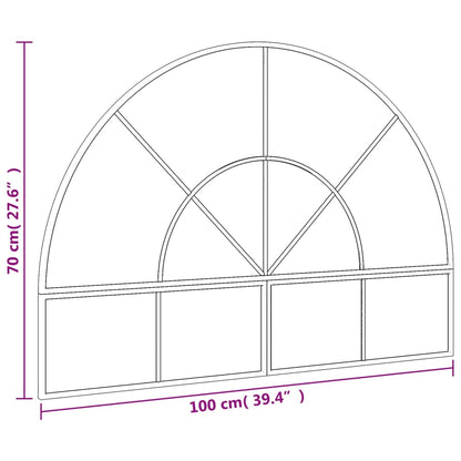 Wandspiegel boog 100x70 cm ijzer zwart - AllerleiShop