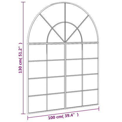 Wandspiegel boog 100x130 cm ijzer zwart - AllerleiShop