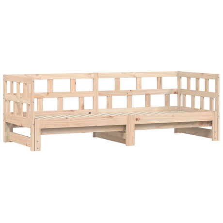 Slaapbank met onderschuifbed 80x200 cm massief grenenhout