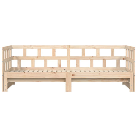 Slaapbank met onderschuifbed 80x200 cm massief grenenhout