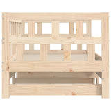 Slaapbank met onderschuifbed 80x200 cm massief grenenhout