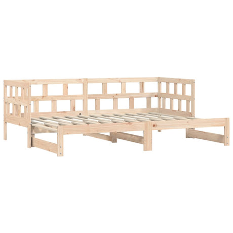 Slaapbank met onderschuifbed 90x190 cm massief grenenhout