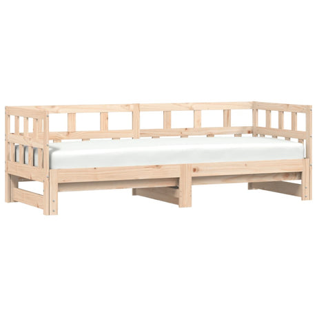 Slaapbank met onderschuifbed 90x190 cm massief grenenhout