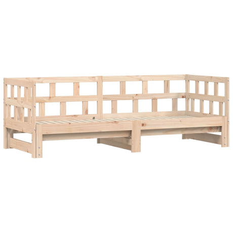 Slaapbank met onderschuifbed 90x190 cm massief grenenhout