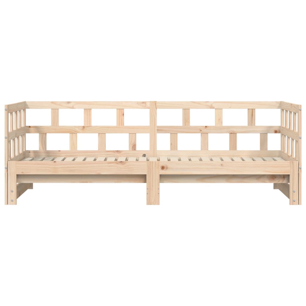 Slaapbank met onderschuifbed 90x190 cm massief grenenhout