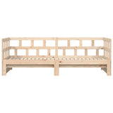 Slaapbank met onderschuifbed 90x190 cm massief grenenhout