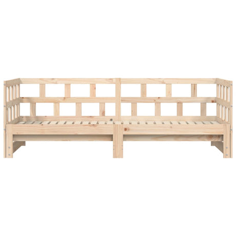 Slaapbank met onderschuifbed 90x190 cm massief grenenhout