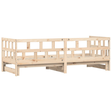 Slaapbank met onderschuifbed 90x190 cm massief grenenhout