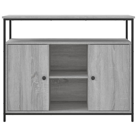 Dressoir 100x35x80 cm bewerkt hout grijs sonoma