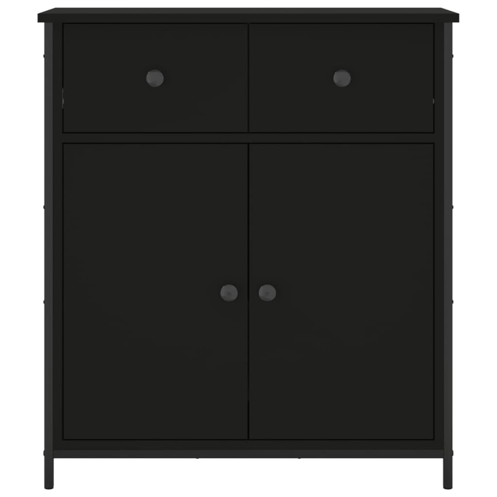 Dressoir 70x30x80 cm bewerkt hout zwart - AllerleiShop