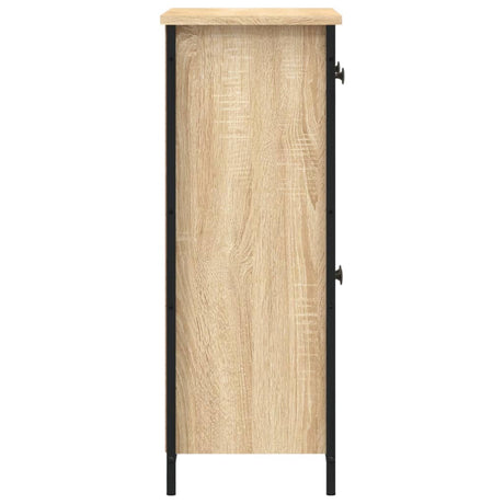 Dressoir 70x30x80 cm bewerkt hout sonoma eikenkleurig