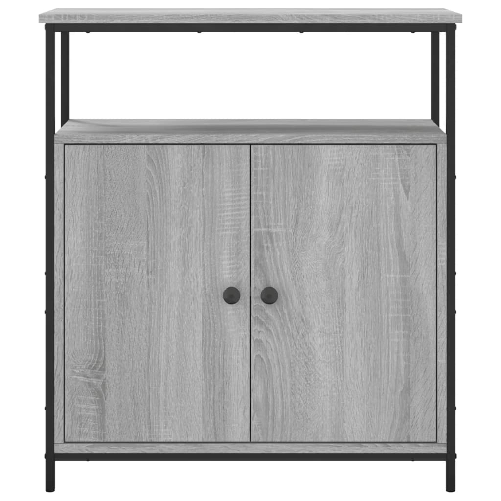 Dressoir 70x30x80 cm bewerkt hout grijs sonoma