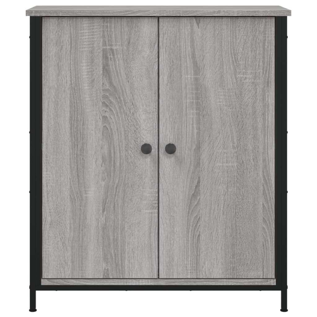 Dressoir 70x30x80 cm bewerkt hout grijs sonoma