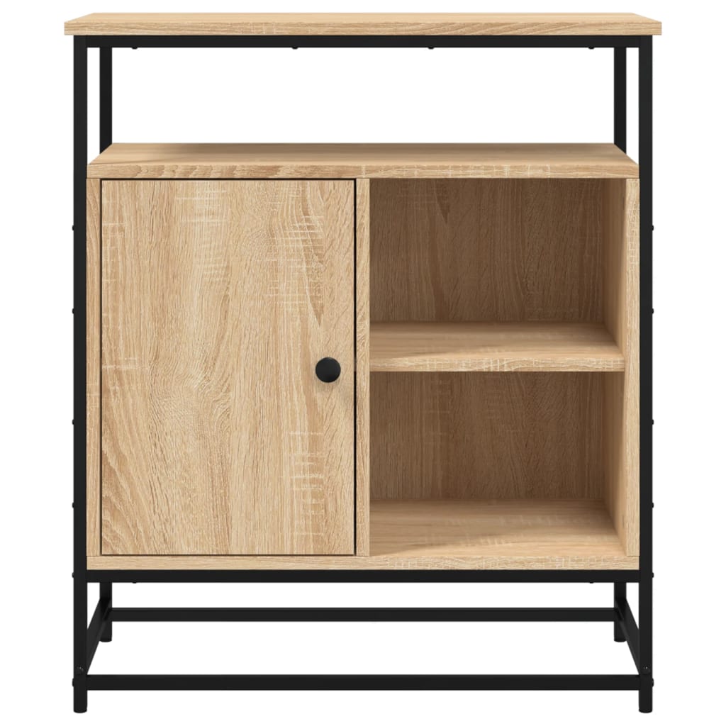 Dressoir 69x35x80 cm bewerkt hout sonoma eikenkleurig