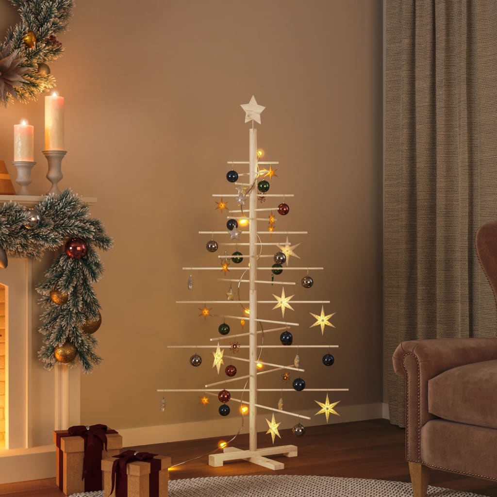 Kerstdecoratie kerstboom 150 cm massief grenenhout - AllerleiShop