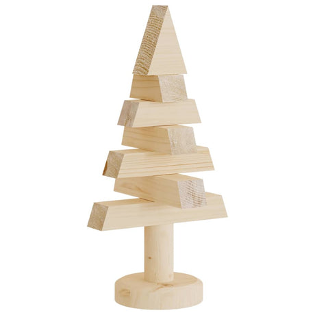 Kerstdecoraties kerstboom 2 st 30 cm massief grenenhout - AllerleiShop