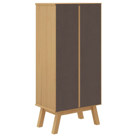 Schoenenkast OLDEN 55x35x120 cm grenenhout grijs en bruin - AllerleiShop