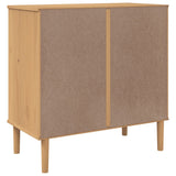 Ladekast SENJA rattan-look 80x40x80 cm massief grenenhout bruin - AllerleiShop