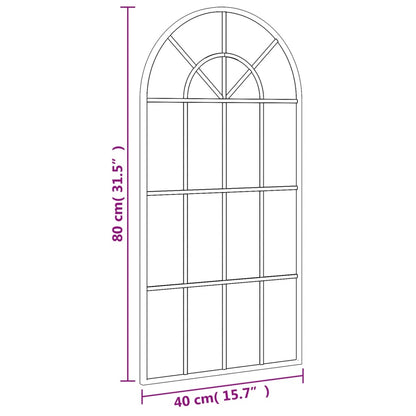 Wandspiegel boog 40x80 cm ijzer zwart - AllerleiShop