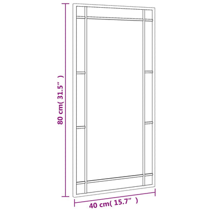 Wandspiegel rechthoekig 40x80 cm ijzer zwart - AllerleiShop