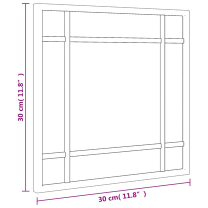 Wandspiegel vierkant 30x30 cm ijzer zwart - AllerleiShop