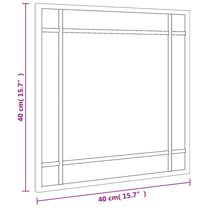 Wandspiegel vierkant 40x40 cm ijzer zwart - AllerleiShop