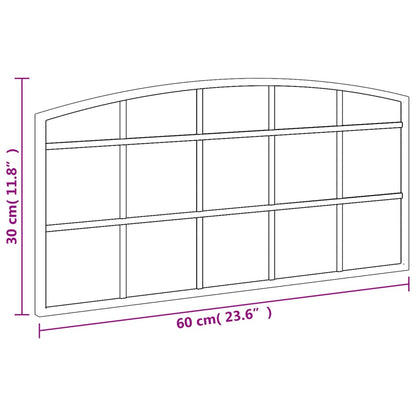 Wandspiegel boog 60x30 cm ijzer zwart - AllerleiShop