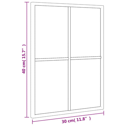 Wandspiegel rechthoekig 30x40 cm ijzer zwart - AllerleiShop