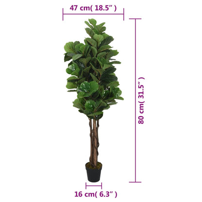 Kunstvijgenboom 96 bladeren 80 cm groen - AllerleiShop