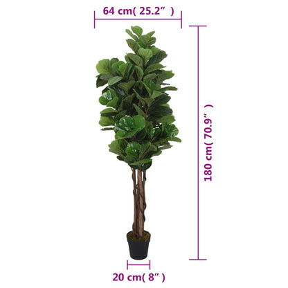 Kunstplant vijgenboom 232 bladeren 180 cm groen - AllerleiShop