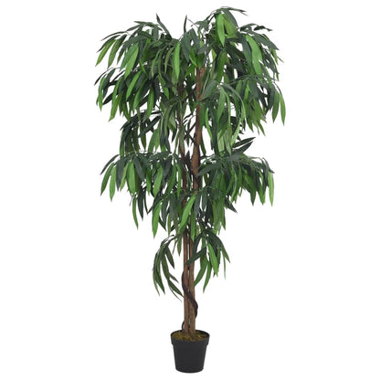 Kunstplant mangoboom 300 bladeren 80 cm groen - AllerleiShop