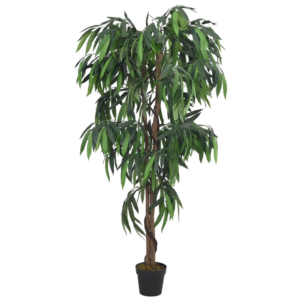 Kunstplant mangoboom 450 bladeren 120 cm groen - AllerleiShop