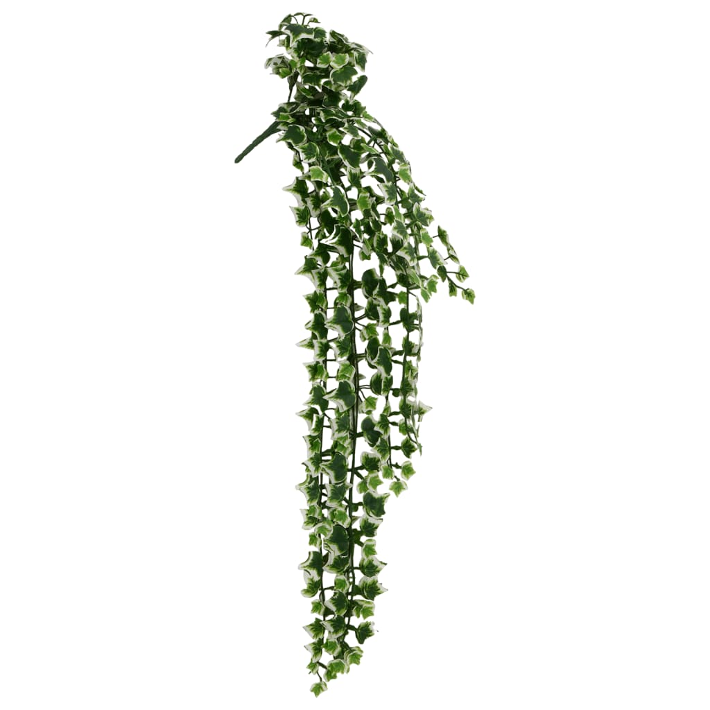 Kunsthangplanten 12 st 339 bladeren 90 cm groen en wit - AllerleiShop