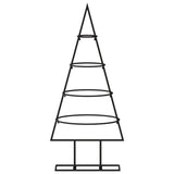 Kerstdecoratie kerstboom 60 cm metaal zwart - AllerleiShop