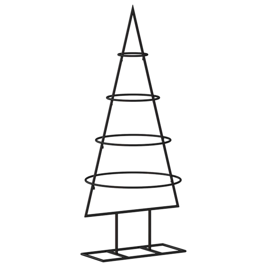 Kerstdecoratie kerstboom 60 cm metaal zwart - AllerleiShop