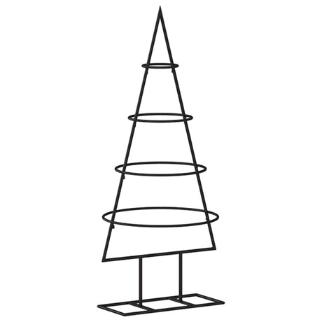 Kerstdecoratie kerstboom 60 cm metaal zwart - AllerleiShop