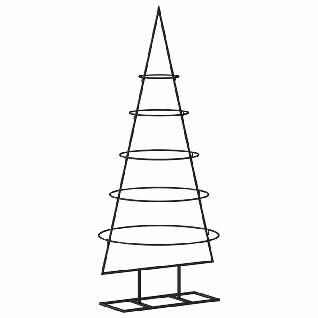 Kerstdecoratie kerstboom 90 cm metaal zwart - AllerleiShop