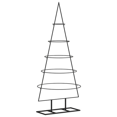 Kerstdecoratie kerstboom 125 cm metaal zwart - AllerleiShop