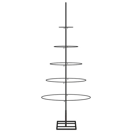 Kerstdecoratie kerstboom 125 cm metaal zwart - AllerleiShop