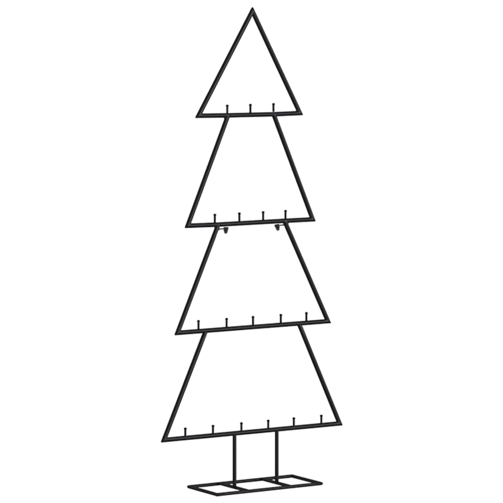 Kerstdecoratie kerstboom 90 cm metaal zwart - AllerleiShop