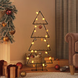 Kerstdecoratie kerstboom 90 cm metaal zwart - AllerleiShop