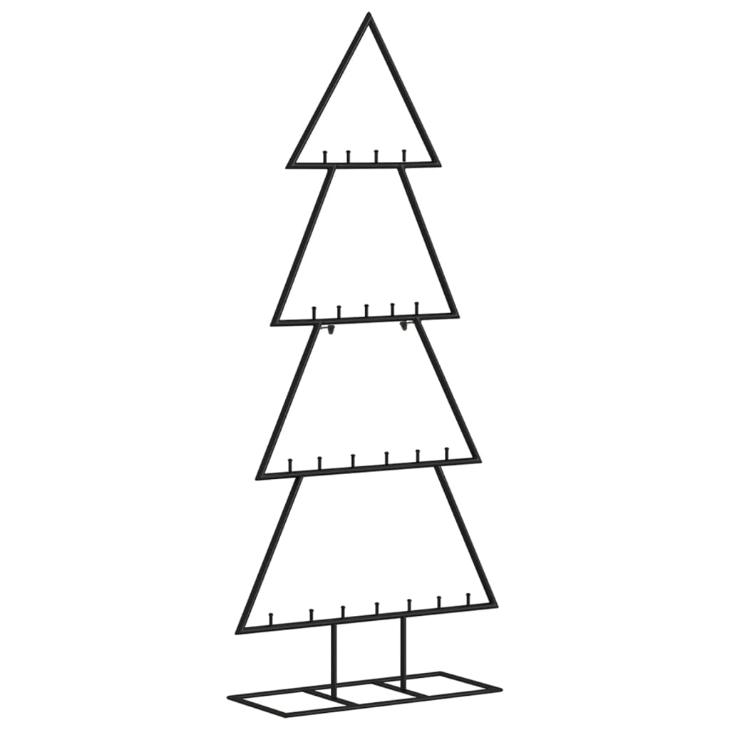 Kerstdecoratie kerstboom 125 cm metaal zwart - AllerleiShop