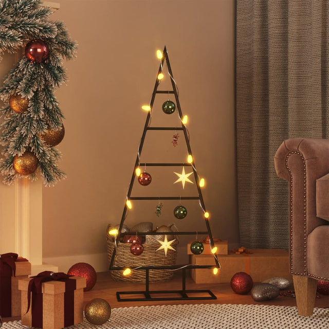 Kerstdecoratie kerstboom 90 cm metaal zwart - AllerleiShop