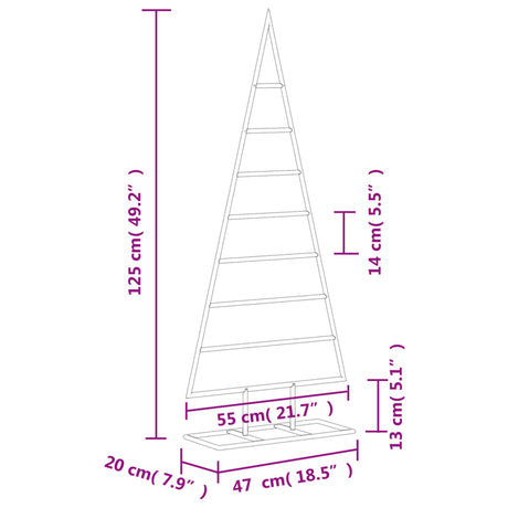 Kerstdecoratie kerstboom 125 cm metaal zwart - AllerleiShop